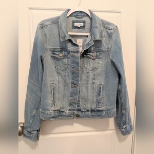 Loft Light Wash Denim Jacket Size M NWT